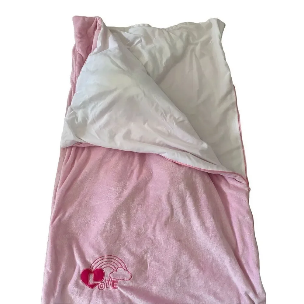Love Rainbow Sleeping Bag Girls Kids Camping Travel Vacation